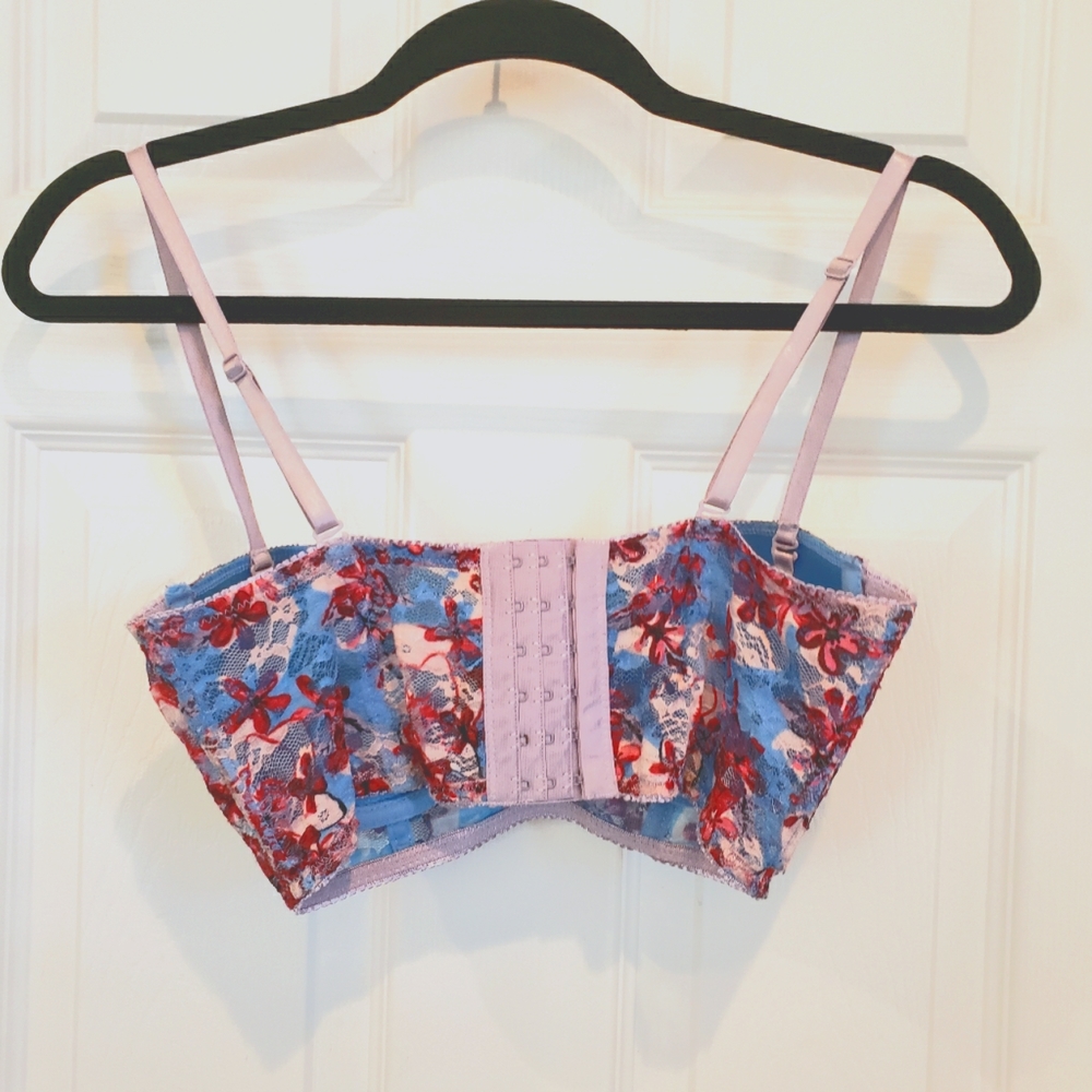 Secret Lace, 36B, blue floral bra